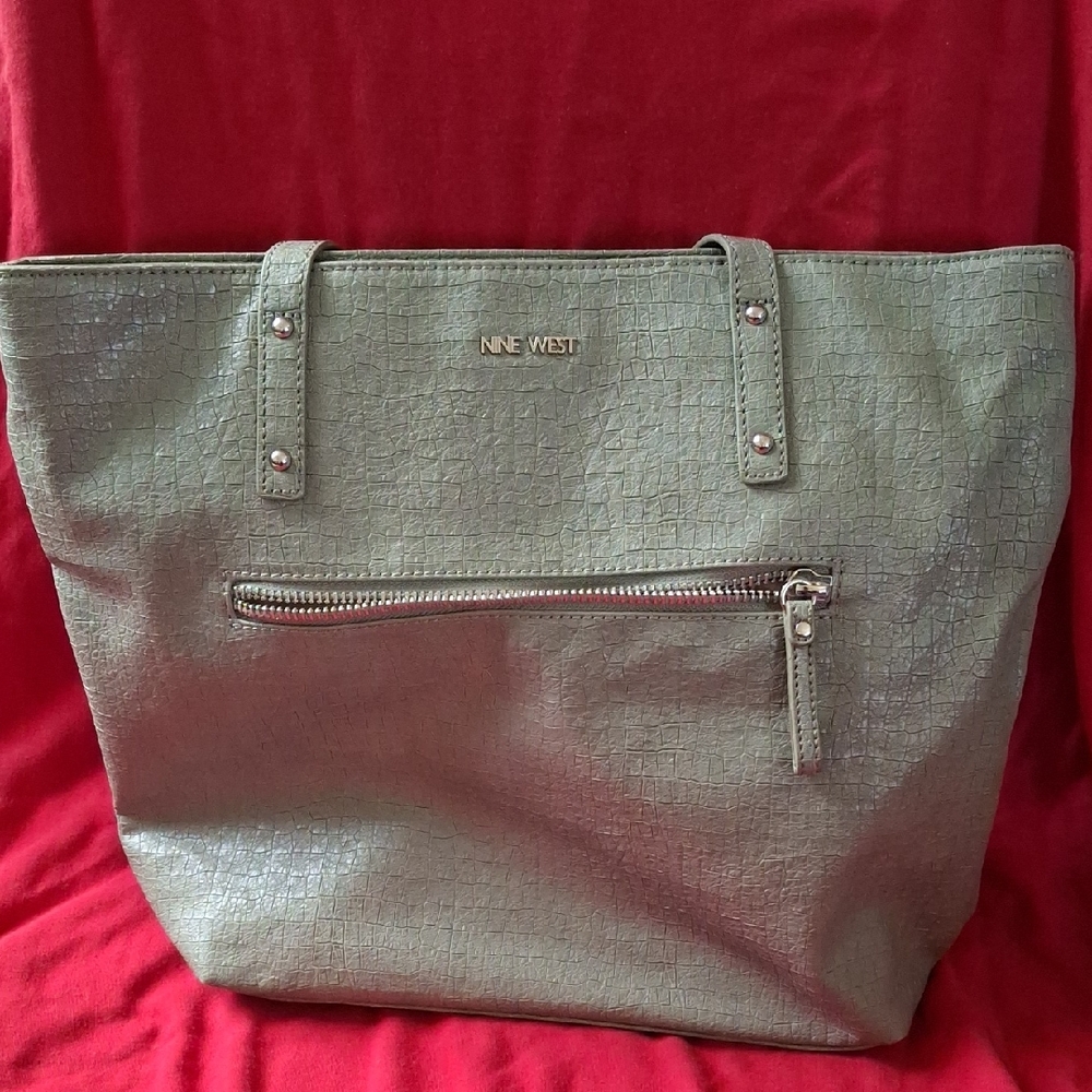 Nine West Olive Textured Tote
